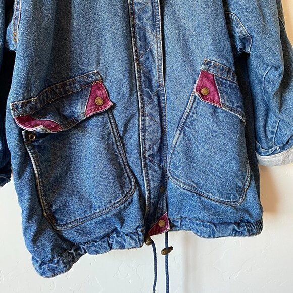 Vintage Current Seen Heavy Denim Dolman Sleeve Jacket - Picture 2 of 9